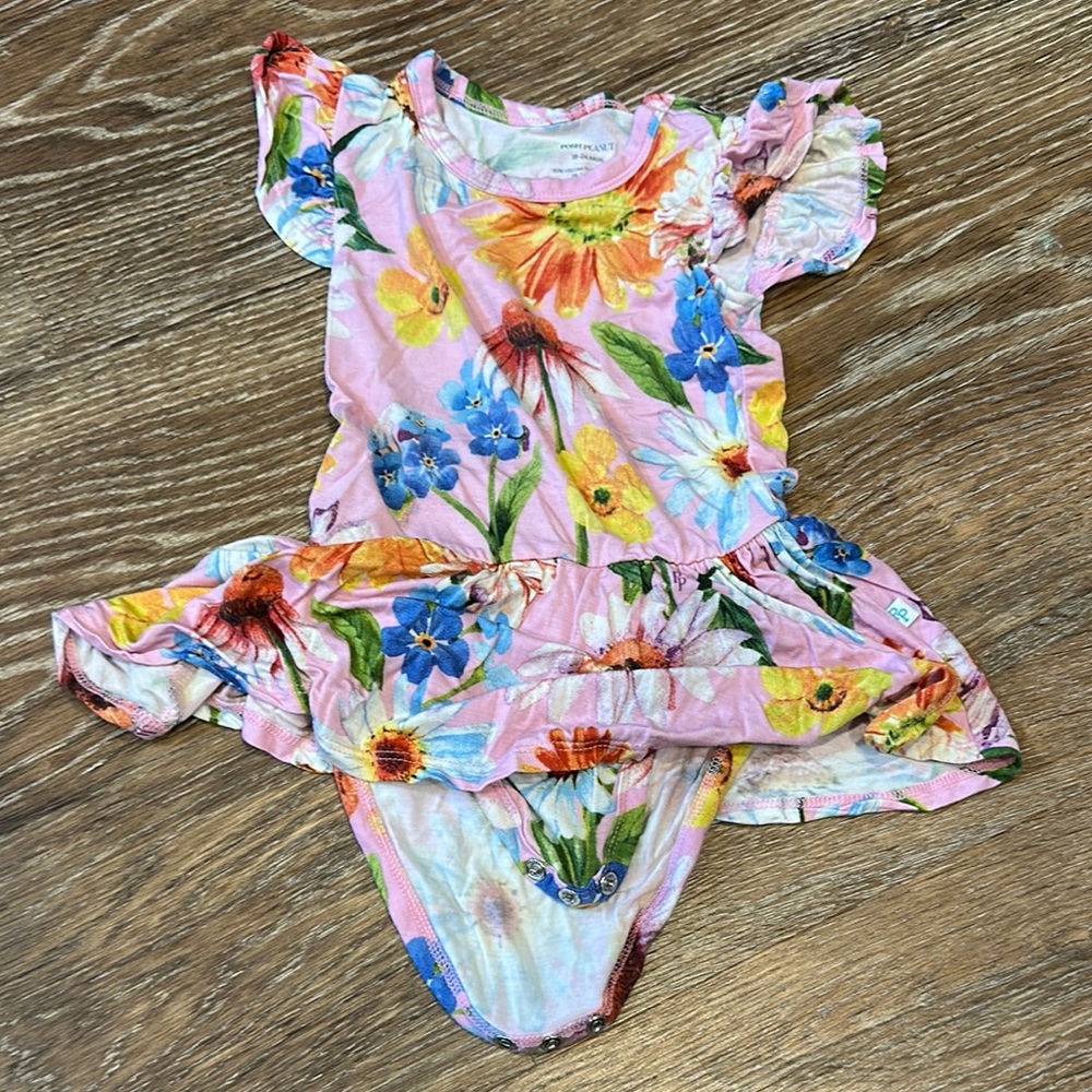 Posh Peanut Pink Floral Baby Dress